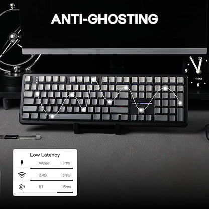 EPOMAKER Aula F108 Wireless Gaming Keyboard, Full Size Mechanical Keyboard with 4000mAh Battery, 108 Hot-Swappable and Programmable Keys, RGB Backlight, for Mac/PC/Android (Black Gradient)