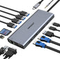 USB C Docking Station Dual Monitor Triple Display Hub Multiple Adapter