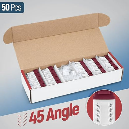 Everest 45 Degree RJ45 Cat6 Keystone Jacks Slim Profile 50-Pack Red