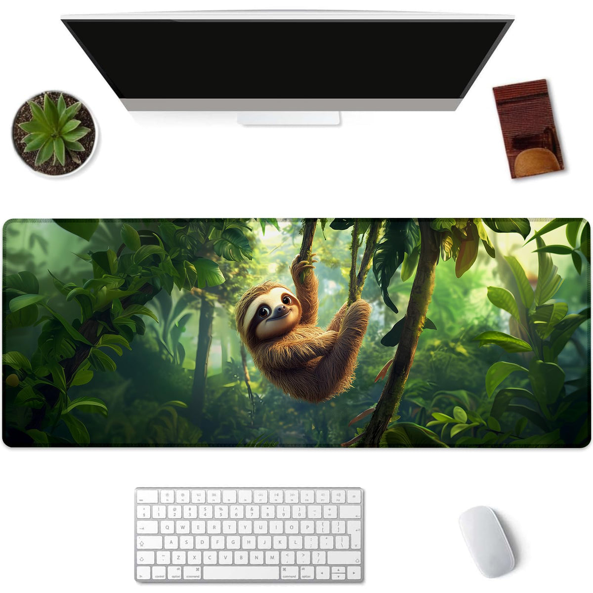 Kibue Turtle Gaming Mouse Pad Extended Desk Computer Keyboard Laptop Mouse Pads for Gaming Home Office Work, Large Long Desk Mat Mousepad with Non-Slip Rubber Base 31.5×11.8inch(17)