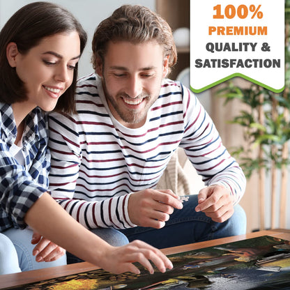 Quokka Puzzles for Adults 1000 Pieces and Up - 3 Pack of 1000 Piece Puzzles - Enjoy Market, Lighthouse and Camping Designs for Women and Men