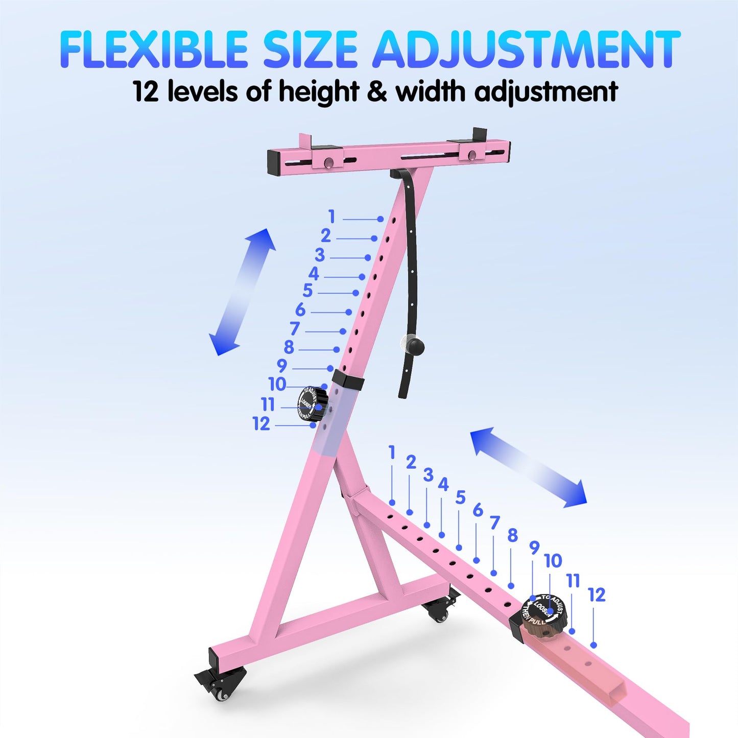 Universal Keyboard Stand, Z-style Heavy-Duty Piano Stand, Adjustable and Portable Piano Keyboard Stand for 61 and 88 Keys, Pink