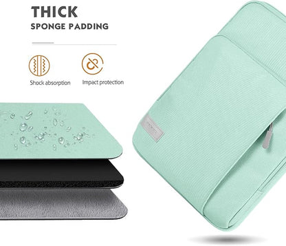 MoKo Laptop Sleeve Bag for 13.3-14 Inch, Notebook Carrying Case with Pocket Fits MacBook Pro M2 14/13/M1/Max 14.2/Air 13.6" M3/M2 2024/2022, Surface Pro 9/8 13", Mint Green