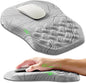 Ergonomic Slope Mouse Pad Wrist Support, Wrist Rest Mousepad for Carpal Tunnel Pain Relief with Massage Bulge and Slow Rebound Memory Foam (12x8 inch, White Contour Lines)