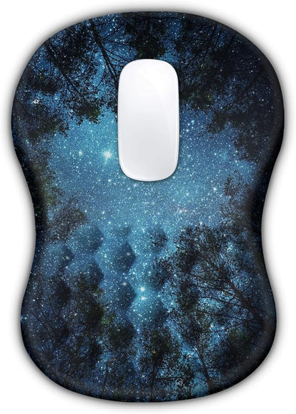 Mouse Pad Wrist Support, Ergonomic Mouse Pad with Massage Dot, Comfortable Computer Mouse Pad for Laptop, Wrist Rest Pain Relief Mousepad with Non-Slip PU Base for Office & Home, 12 x 8 in