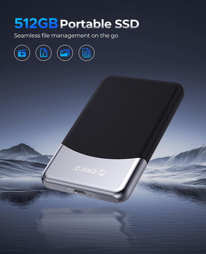 ORICO M25PRO 512GB Portable External SSD, Up to 460MB/s