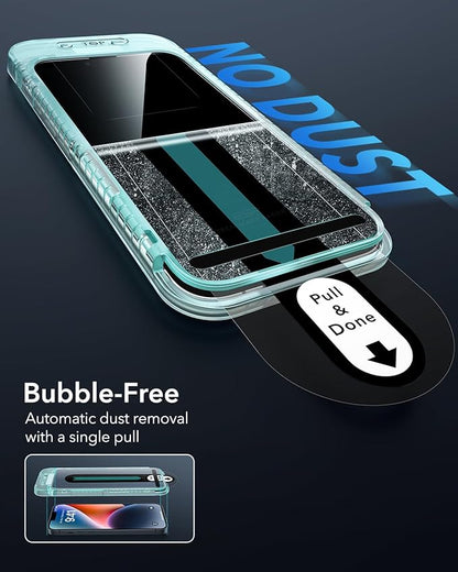 ESR 3 Pack for iPhone 16e/ iPhone 14/ iPhone 13/ iPhone 13 Pro Screen Protector, [9H Hardness] [Military Grade Shatterproof] Tempered Glass Film with Flawless Fit Tray