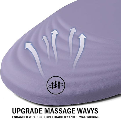 Ergonomic Mouse Pad with Wrist Rest Support,Mousepad Relief Carpal Tunnel Pain, Entire Memory Foam Mouse Pad with Non-Slip PU Base, Wireless Mouse Pad, Purple