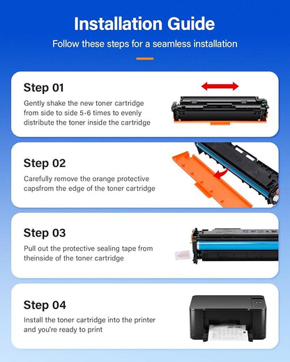 218X Toner Cartridge 4 Pack Compatible for HP 218X W2180X 218A W2180A HP Color Laserjet Pro MFP 3301fdw 3201dw 3301sdw 3301cdw 3201 3301 Series Printer Ink Laser All-in-One Scanner Black (No Chip)