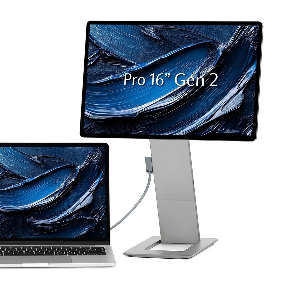 SOTSU FlipAction Pro 16" Gen2 Premium Portable Monitor | Super Compact | Pivot Rotate | 2560x1600 DCI P3 | 120Hz | 400 Nits | Full Metal CNC | Perfect Match for Mac and Windows (Metallic Gray)