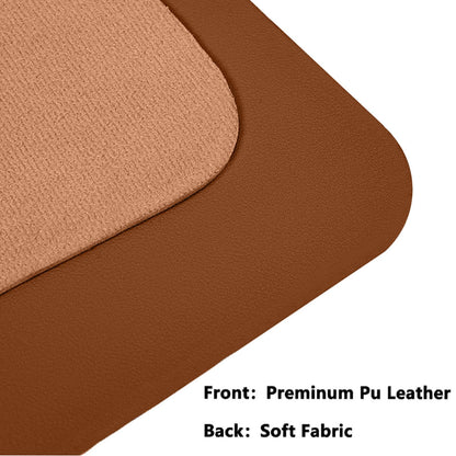PU Leather Desk Pad Protector Gaming Mouse Pad Non Slip Desk Mat for Keyboard and Mouse Waterproof Desk Writing Pad for Office and Home Desk Accessories(Brown, 47.2 * 17.7)