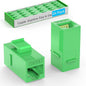 CAT6 RJ45 Keystone Coupler (24 Pack), Cat6 Keystone Jack Female to Female, Cat 6 Inline Keystone Jacks for Wall Plate & Patch Panel, RJ45 Ethernet Coupler Green