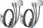 2Pack 4FT Upgraded 3 in 2 Multi Charging Cable for Apple Watch Charger Travel Essentials iWatch Charger Fast Charging Compatible with iWatch Ultra/SE/10/9/8/7/6/5/4/3/2/1,iPhone16/15/14/13/Galaxy S24