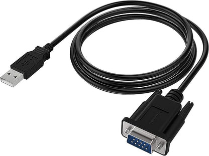 SABRENT USB 2.0 to Serial (9-Pin) DB-9 RS-232 Adapter Cable 6ft Cable [FTDI Chipset] (CB-FTDI)