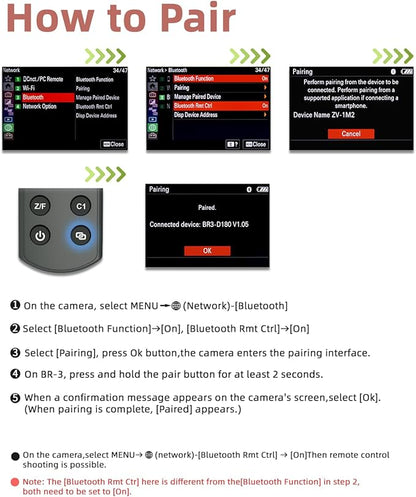 for Sony Camera Remote Control, Hanpusen Rechargeable Wireless Shutter Release with OLED Screen for ZV-E10/ZV-1/A7 III/A7 IV/ZV-1F/A6400/A6700/A6600/A6100/ZV-E1/FX30/A7C II/FX3, Replace RMT-P1BT