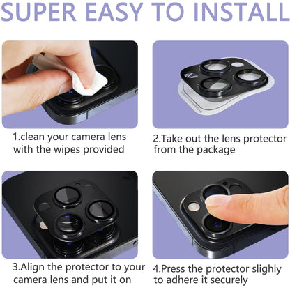 SHANG PIN JIA 2 Pack Camera Lens Protector for iPhone 15 Pro/15 Pro Max,[Not Easy to Breakn ] AR Tempered Glass Strong Adsorption Metal Camera Cover Screen-Silvery