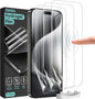 Screen Protector [3 Pack Soft Hydrogel Film for iPhone 15 Pro/15, Upgraded Non-breakable Flexible TPU]