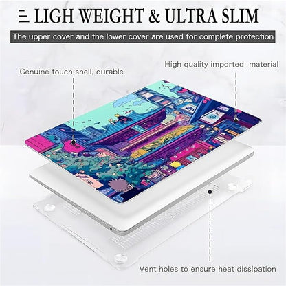 Compatible with MacBook Air 13.3 13.6 Inch Case 2022 2021 2020 2019 Plastic Hard Shell Case Cover,13.3 Air (A1932/A2179/A2337), Traditional Japanese Architecture