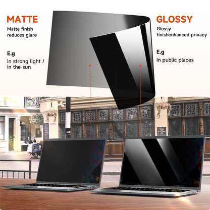 Mamol Laptop Privacy Screen 17 Inch for 16:10 Widescreen Display, Anti Blue Light Glare Filter, Removable Screen Shield, Anti-Scratch Screen Protector