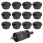 1-1/2" Black Desk Grommet with Bi-Metal Hole Saw, JTemgle Plastic Cable Hole Cover Computer Table Cord Wire Organizer Caps, Desktop Cord Management for Home Office TV Stands Tabletops, 13 Pieces