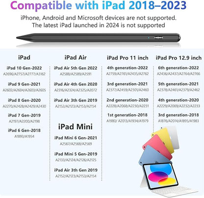 Stylus Pen for iPad 10th 9th 8th 7th 6th Generation, 15Mins Fast Charge for Apple iPad Pencil with Pencil Holder, for iPad Pro 11/12.9 inch, for iPad Air 5th/4th/3th Gen, for iPad mini 6th/5th Gen