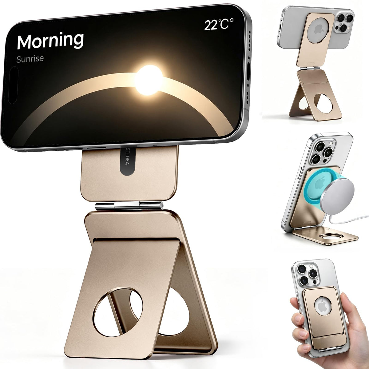 1ST IDEA Phone Tripod Stand, Portable Selfie Stick for iPhone, Ultra-Thin