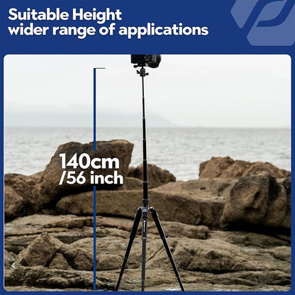 Fotopro Mini Tripod with Ball Head Phone Mount Detachable Selfie Stick Folded only 8.6" Max Load up to 6.6 lbs FY-810 Grey