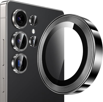 YWXTW [2025 Original Like for Samsung Galaxy S25 Ultra Camera Lens Protector, [Ultra-Thin & 6X Stronger] S25 Ultra Camera Lens Cover, 9H Tempered Glass Upgraded Metal Edging(Titanium Black)