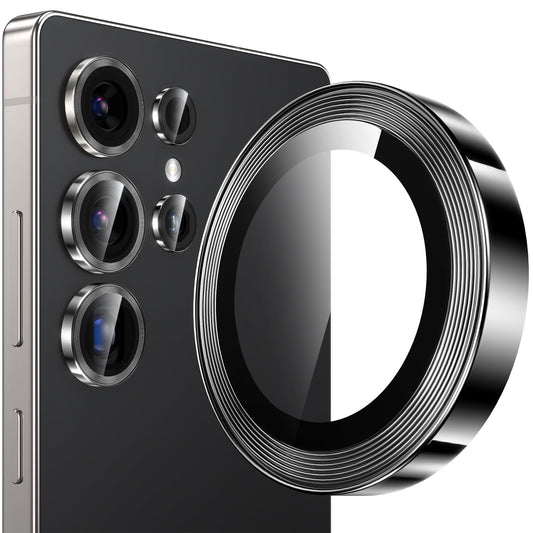YWXTW [2025 Original Like for Samsung Galaxy S25 Ultra Camera Lens Protector, [Ultra-Thin & 6X Stronger] S25 Ultra Camera Lens Cover, 9H Tempered Glass Upgraded Metal Edging(Titanium Black)