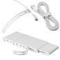 Nearockle 20Pcs Reusable Cable Ties, Adjustable Cord Organizer, 5 in-White