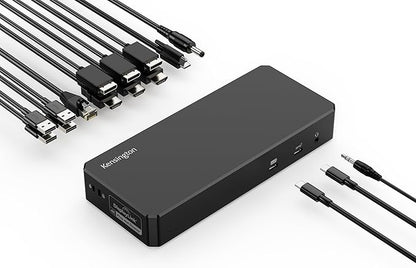 Kensington SD4790P USB-C Quad 4K Displaylink Docking Station, 100W Charging, 3 x DisplayPort, 3 x HDMI, for Windows/macOS/ChromeOS (K33610NA)