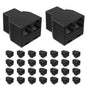 Uvital RJ12 6P6C 1 Female to 2 Female Phone Line Splitters, Black 2 Pack