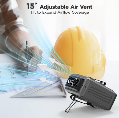 Portable Mini Waist Fan - Rechargeable Clip on Belt Wearable Body Fan, Max 20H Cooling,5 Speeds 16000RPM Turbo Hands-Free Under-Shirt Neck Fan for Outdoor Jobsite Camping Traveling