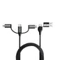 Futurizta Tech [Upgraded] Zeus-X 6-in-1 Universal Multi Cable (0.65ft/0.2m) Fast Charging 60W Laptop PD, QC3.0 & 27W Fast Charging & Data Sync, Military Grade Braided with Cable Organizer Strap