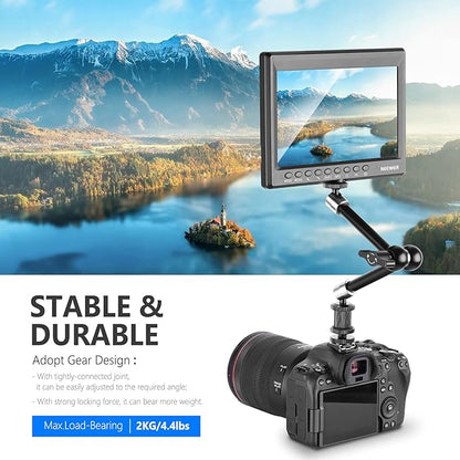 NEEWER 5.9"/15cm Adjustable Friction Magic Arm with 1/4" Screw on Both Ends, Compatible with SmallRig Cage, Flash/LED Light/Microphone/Monitor/SuperClip, Max Load 4.4lb/2kg, ST15