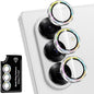 for Samsung Galaxy Z Fold 7 Camera Lens Protector, Individual Metal Ring Tempered Glass Lens Cover, [Strong Adsorption] Scratch Resistant Ultra-Thin HD Clear Lens Cover, 1 Set-Colorful Sparkly
