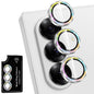 Avocase for Samsung Galaxy Z Fold 7 Camera Lens Protector, Individual Metal Ring Tempered Glass Lens Cover, [Strong Adsorption] Scratch Resistant Ultra-Thin HD Clear Lens Cover, 1 Set-Colorful Sparkly