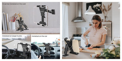 OHLPRO Tablet Holder for Truck, Heavy Duty Drill Base Tablet Car Mount for iPad, mini, Samsung Galaxy (7" - 11") for Dashboard, Desks, Tabletop, ipad Mount Great for Wall, Commercial Vehicles