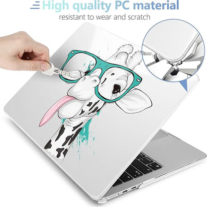 MEEgoodo for M4/M3/M2 MacBook Air 15.3 inch Case 2025 2024 2023, Case Fit Model (A3241/A3114/A2941) for MacBook Air 15 inch, Laptop Hard Shell with Keyboard Cover, Funny Giraffe