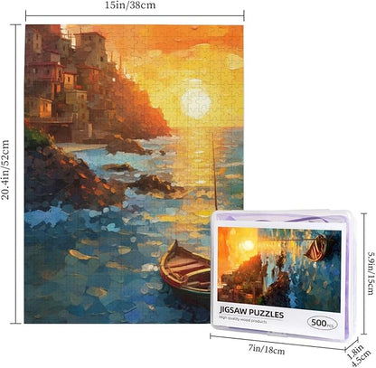 Custom Jigsaw Puzzle from Photos 300/500/1000 Pieces Personalized Wooden Picture Puzzles Gift for Adult Family Friends,Birthday (Vertical 500PCS)