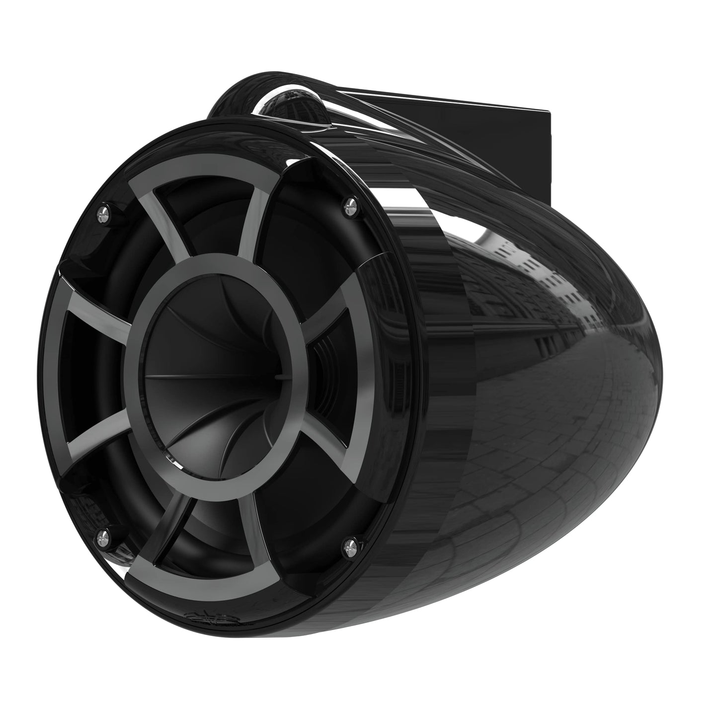 wet sounds Rev 8 Black V2 Revolution Series 8" Black Tower Speakers w/Swivel Clamp Base Mount