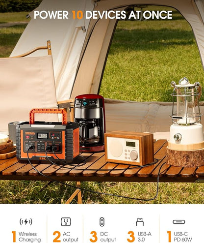 EBL Portable Power Station 1000W, Camping Solar Generator 270000mAh with 110V AC Outlet, PD 60W Fast Charging For Home Camping Emergency Backup