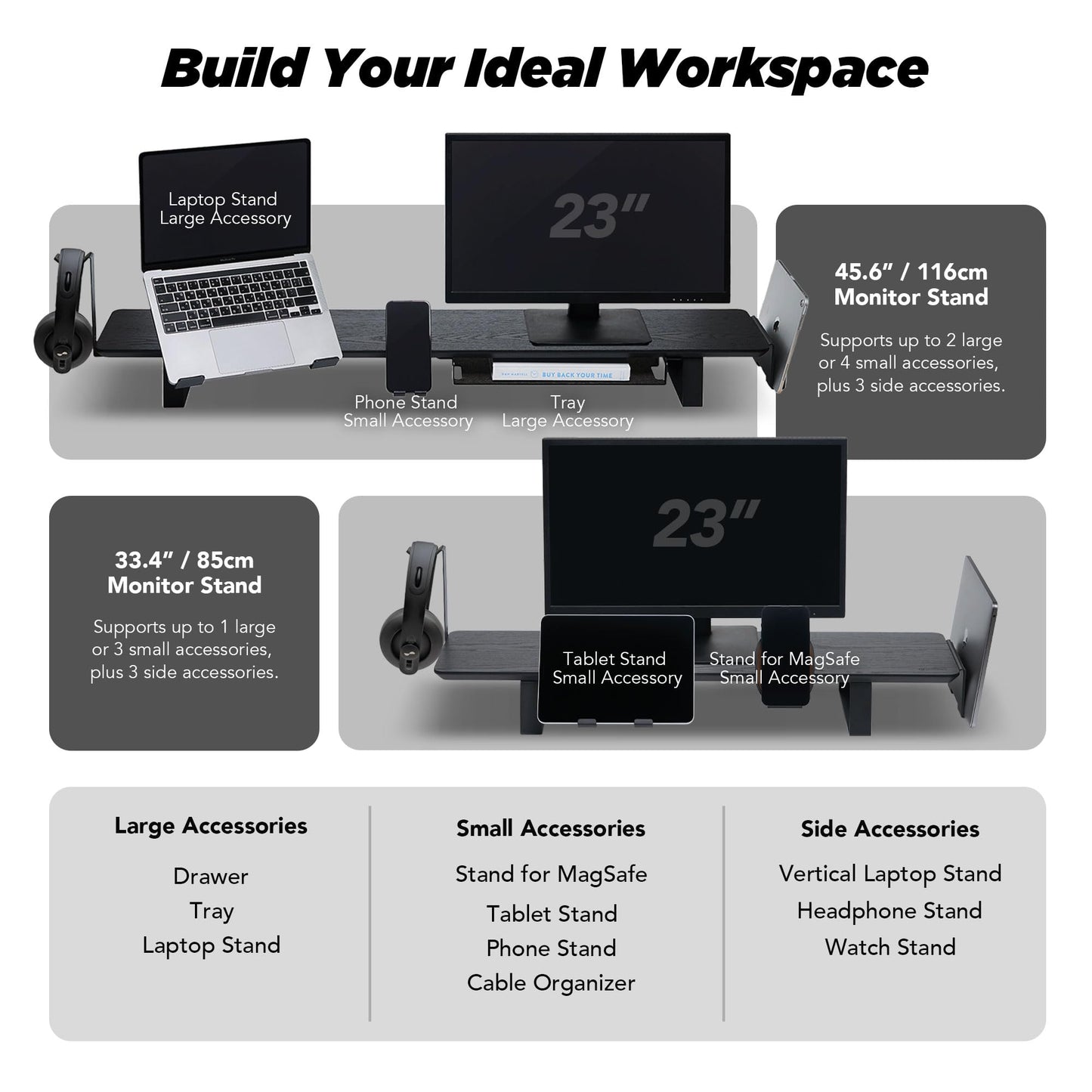 ULTRARM Moodular Watch Stand Add-On for Slide Rails, Do Not Use Alone