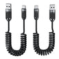 toocki USB C Coiled Cable [3FT, 2Pack] Braided Fast Charging Type C Cord for Car CarPlay, Compatible with iPhone 17 16 15 Pro Max Plus, Samsung Galaxy S24 S23 S22 Ultra, Note 20 10, S10, A15