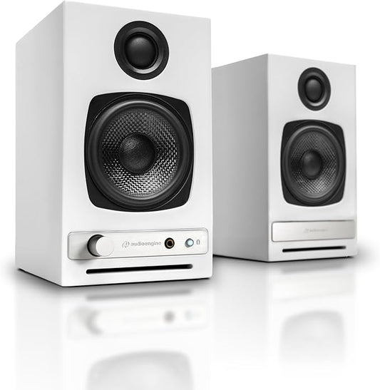 Audioengine HD3 Wireless Computer Speakers – Bluetooth Desktop Speakers with DAC, Headphone Amplifier and USB Audio - White