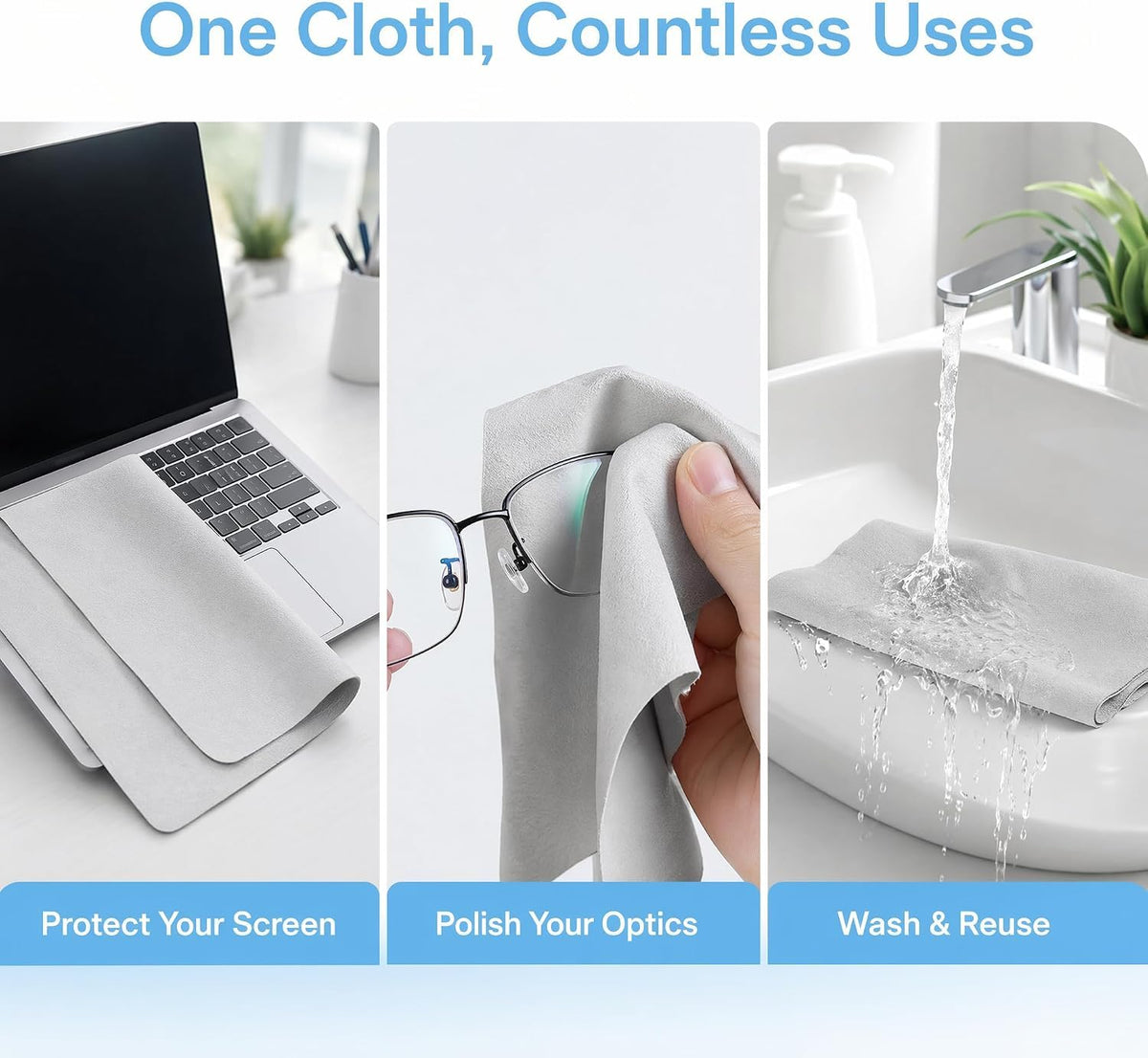 2 Pack 15.3/15.6/16-Inch Laptop Screen Keyboard Imprint Protection Microfiber Liner | Soft Texture Cleaning Cloth | Screen closes fully | Microfiber Liner Cleaning Cloth Best Fit for 15-16" Laptops