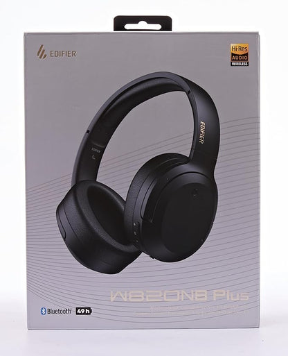 Edifier W820NB Plus Hybrid Active Noise Cancelling Headphones - LDAC Codec - Hi-Res Audio Wireless & Wired - Fast Charge - 49H Playtime - Over Ear Bluetooth V5.2 Headphones- Black
