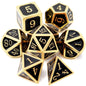 Haxtec Metal DND Dice Set, 7 Pcs Dragon Pattern Polyhedral Dice for RPG