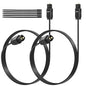 Adoreen Ultra-Thin Slim Digital Optical Audio Cable 6 FT/2 Pack, Fiber Optic Toslink SPDIF Cord Gold-Plated High-Speed Flexible & Durable for TV Soundbar Home Theater Game Console PS4 Xbox +Ties