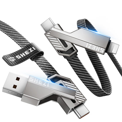 Vexipia 4-in-1 USB C Cable 60W 3FT Compatible with Lightning Cable